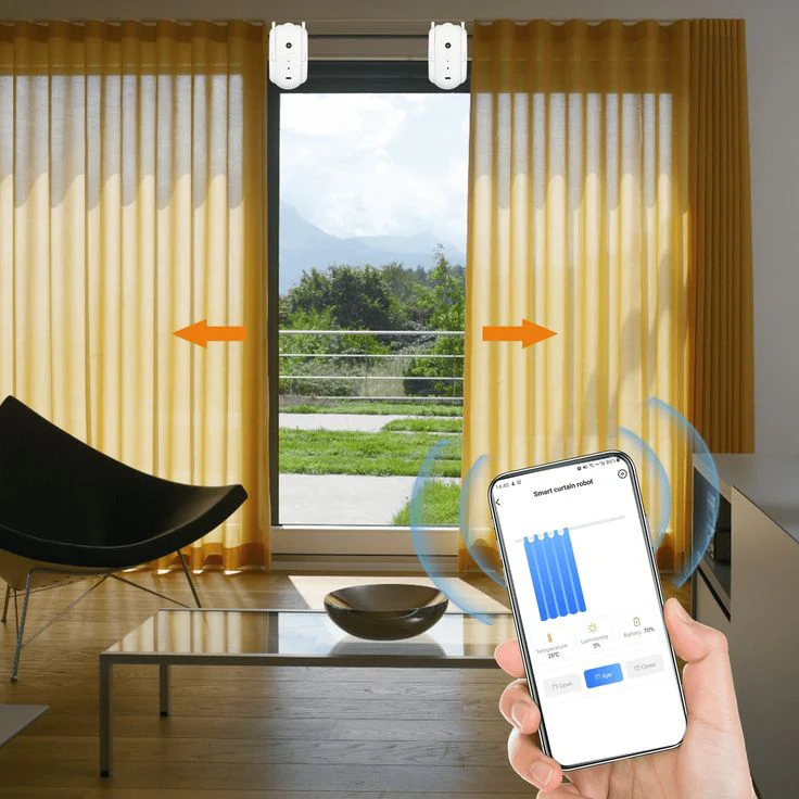 Curtain control mobile app visual