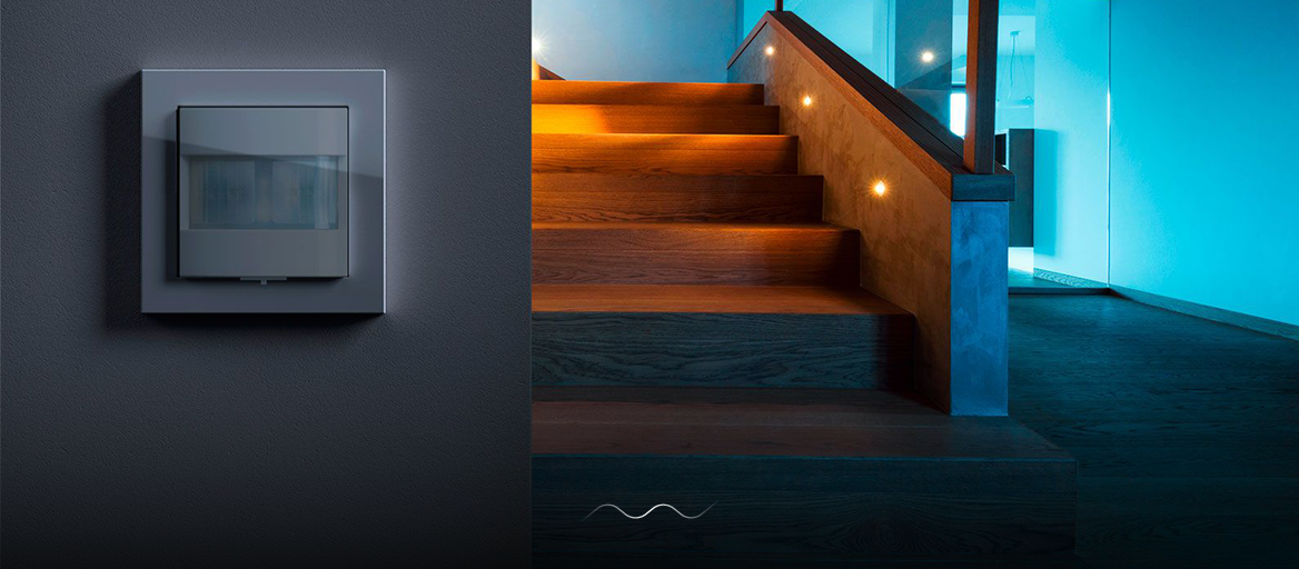 Motion sensor stair lighting visual