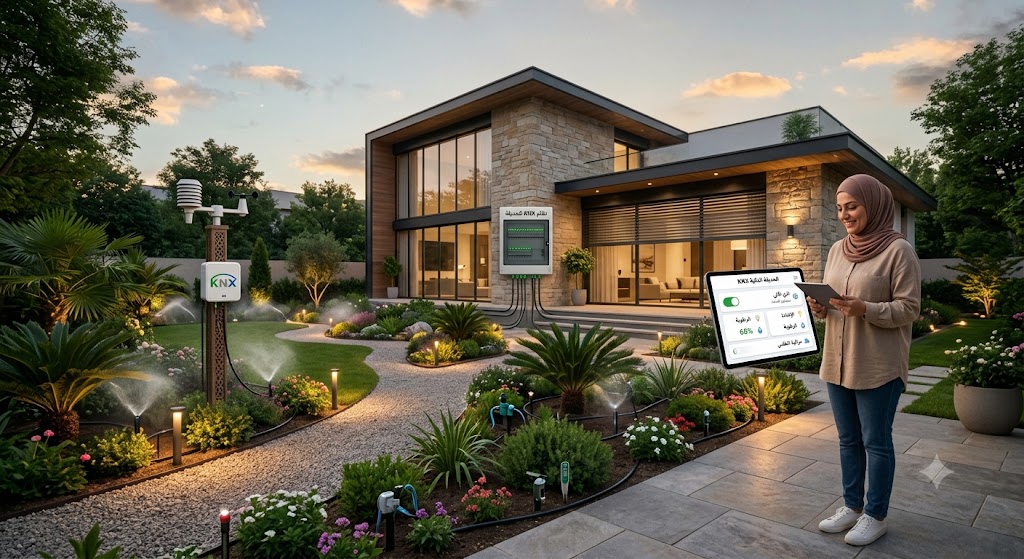 Smart garden KNX irrigation lighting and outdoor automation visual